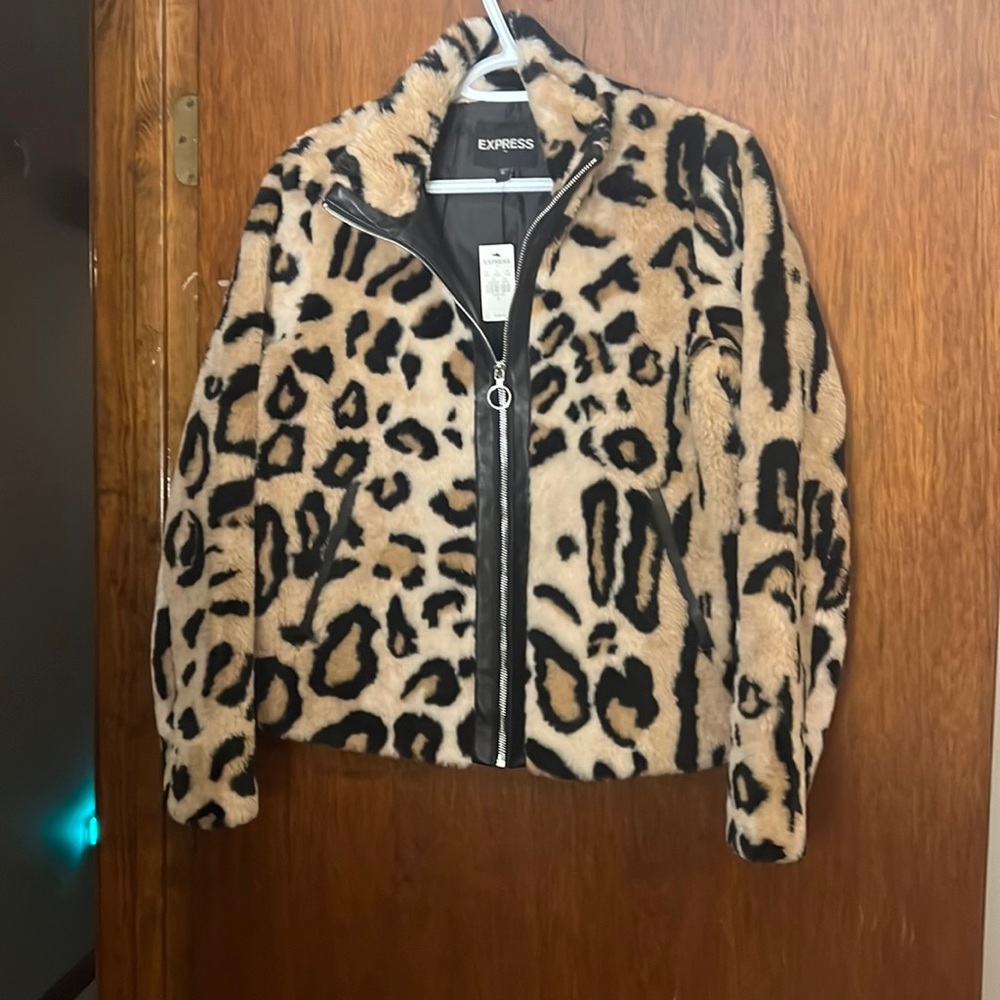 NWT. Faux fur. Lightweight jacket.